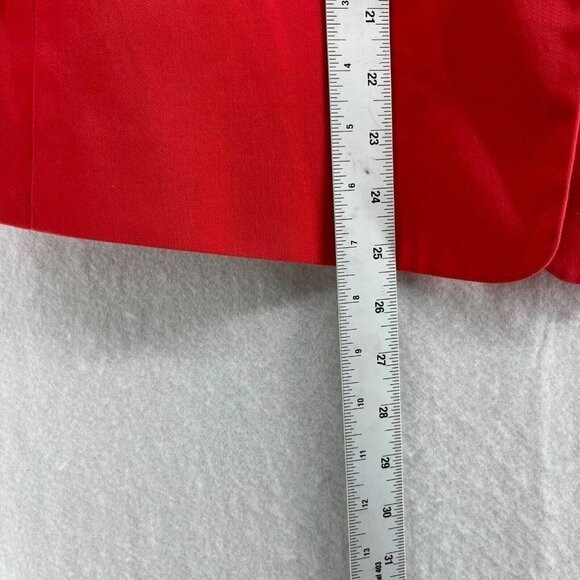 Lands' End Blazer Women's Sz 14 Red One-Button Single-Breasted Striped Lining - Picture 5 of 12